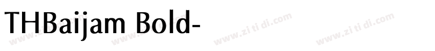 THBaijam Bold字体转换